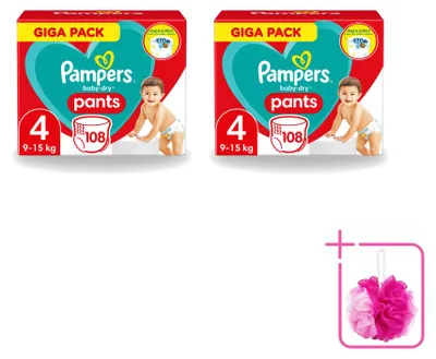 Productafbeelding van 2 x Pampers Baby-Dry Broekluiers, maat 4, 9-15 kg - Voordeelpakket - 2 stuks