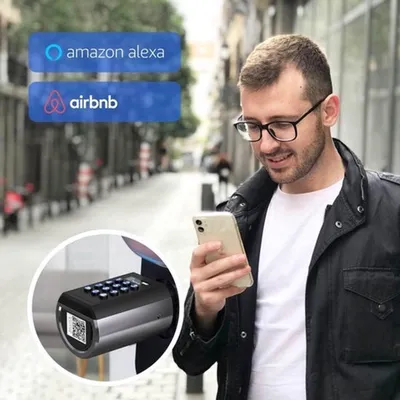 Obrázek produktu pro Elektronický zámek dveří – chytrý zámek – vstup bez klíče – Bluetooth a RFID – nastavitelná vložka