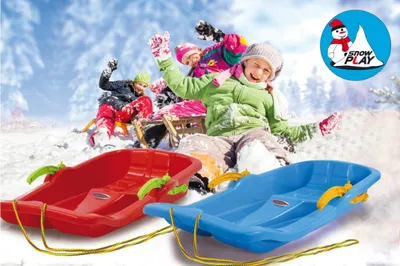 Produktbild von Snow Play Bob Karol 80cm blau mit Bremse