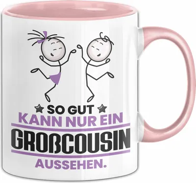 Produktbild von Großcousin Geschenk Tasse So Gut Kann Nur Ein Großcousin Aussehen Geschenkidee Kaffee-Becher (Rosa)