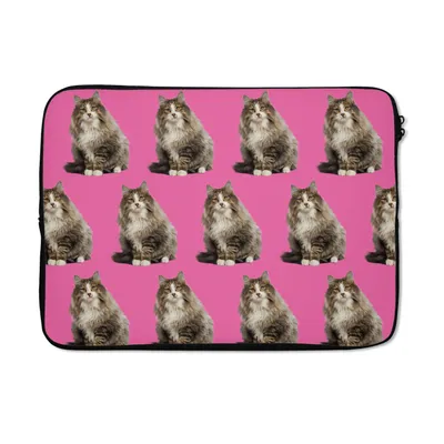 Produktbild von MuchoWow® Laptop Hülle 13 Zoll Tier - Muster - Rosa Laptoptasche - Laptophülle - Sleeve - Rundumschutz