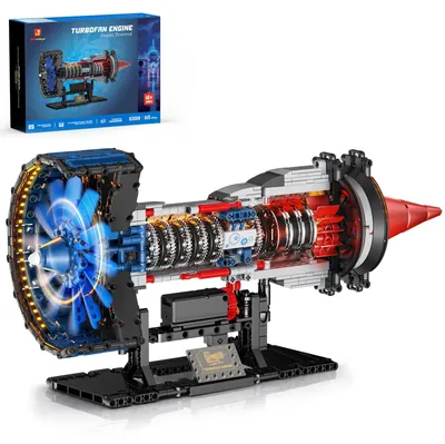 Turbofan Motorbau-Set 60019, 1115 Teile, Display-Modell für Erwachsene