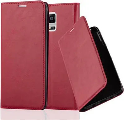 Produktbild von Cadorabo Hülle für Samsung Galaxy NOTE 4 Schutz Hülle in Rot Handyhülle Etui Case Cover Magnetverschluss
