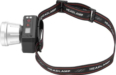 Produktbild von Wiederaufladbare LED-Stirnlampe Wearable Motion Sensor Headlight mit LCD-Bildschirm für Outdoor Camping Radfahren Wandern Angeln