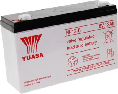 Produktbild von Yuasa Bleiakku NP12-6  6,0Volt 12,0Ah mit 6,3mm Steckanschlüssen