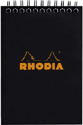 Image de RHODIA 135039C RHODIA Spiralnotizblock No. 13, DIN A6, gepunktet, schwarz