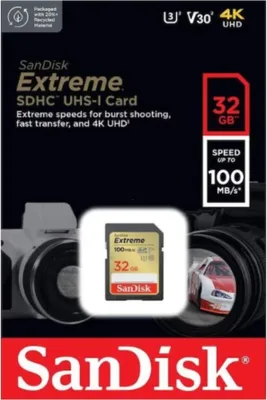 Produktbild von SanDisk Extreme SDHC        32GB UHS-I C10 U3 V30