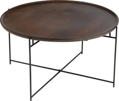 Produktbild von Runder Couchtisch aus Mangoholz für das Wohnzimmer