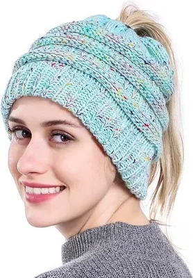 Produktbild von Stylische Mütze DA-4337 in Hellblau für Damen KP4337