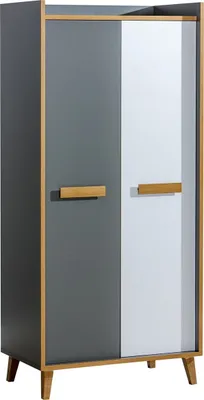 Produktbild von Furniture24 Kleiderschrank WERSO W-1, Schrank, 2 Türiger Drehtürenschrank mit 1 Kleiderstange und 1 Einlegeboden