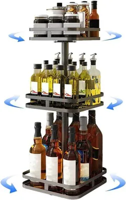 Produktbild von Drehteller Kräuterregal 3-lagig, quadratisch, rotierend