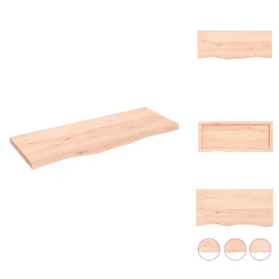 Produktbild von vidaXL Wandregal 100x40x(2-4) cm Massivholz Eiche Unbehandelt -  Wandregale
