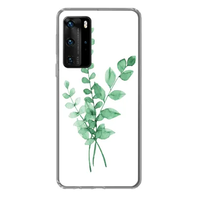 Produktbild von MuchoWow® Handyhülle Schutzhülle Hülle für Huawei P40 Pro Aquarelle - Blätter - Pflanzen Silikon Softcase Handy Hülle - Schutz