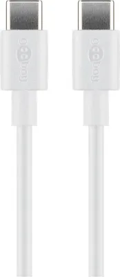 Image de 200x Goobay 66317 Câble de charge et de synchronisation USB-C™, 1 m, blanc - pour appareils avec connexion USB-C™, blanc