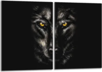 Produktbild von Herdabdeckplatten Set 2x40x52 cm Glaskeramikkochfeld Abdeckung Glas Spritzschutz, Wolf Schwarz