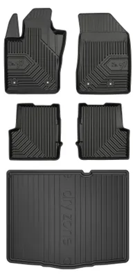Zdjęcie produktu dla Dywaniki gumowe + mata bagażnika do Jeep Renegade 2014- (SUV, dolny poziom podłogi) – czarne, dopasowane – Wielganizator