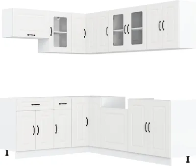 Produktbild von 11-tlg. Küchenschrank-Set Kalmar Weiß Holzwerkstoff