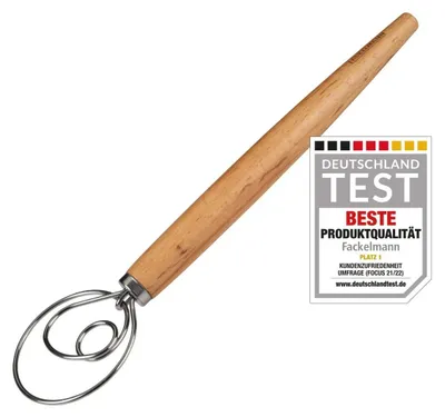 Immagine prodotto di Impastatrice per pasta, focacce e impasti Frullino per impasti soffici Frullino danese con manico ergonomico in faggio