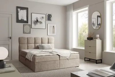 Produktbild von YOURHOUSE24 Boxspringbett s, Doppelbett mit Bonell-Matratze + Topper (Farbe: Coral 50, Größe: 120x200 cm)
