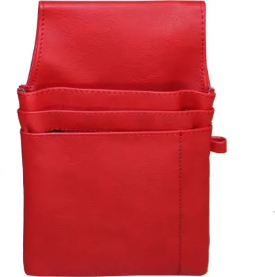 Produktbild von Kellnerbörsen Tasche Geldbörsenholster Kunstleder Holster für Kellner Damen und Herren (rot)