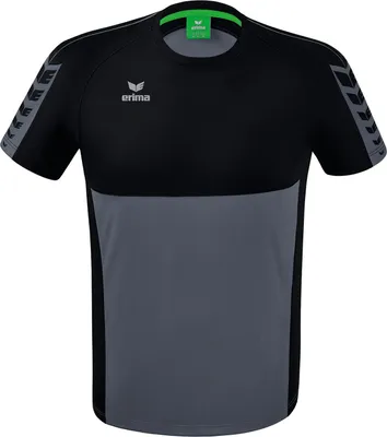 Produktbild von Erima Six Wings T-Shirt Schiefergrau/Schwarz