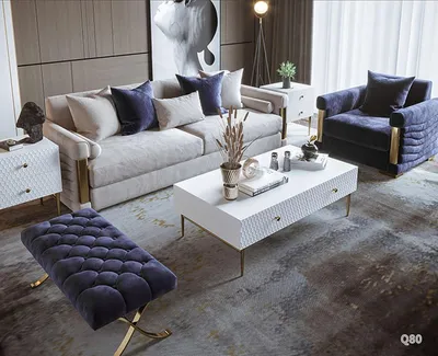 Produktbild von Designer Couch Polster Sitz Garnitur Sofa Garnituren Textil 3+1 Sitzer Hocker
