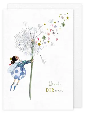 Produktbild von Grätz Verlag - Klappkarte - Silke Leffler - Pusteblume - Wünsch Dir was!