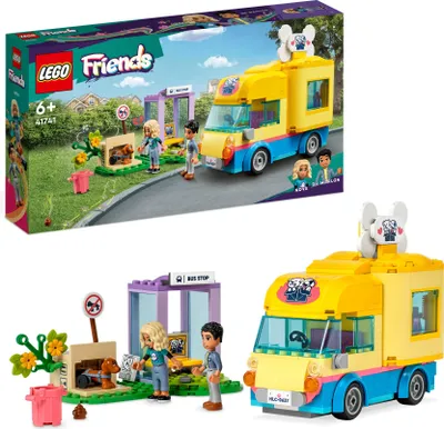 Produktbild von LEGO 41741 Friends Hunde-Rettungsvan, Tierrettung-Spielzeug-Van mit Haustieren und Mini-Puppen aus 2023, Tier-Spielzeug für Mädchen und Jungen ab 6 Jahren