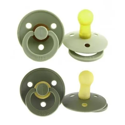 Produktbild von BIBS 120212 Colour Collection Hunter Green 6-18 Latex-Schnuller, BPA-frei