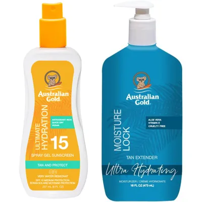 Produktbild von Australian Gold spraygel mit SPF15 -Filter + Feuchtigkeitsschloss 473ml