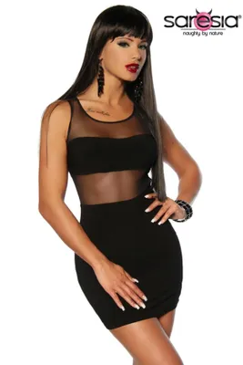 Produktbild von Saresia Minikleid 18067 Partykleid Clubkleid in schwarz, Gr. S=34