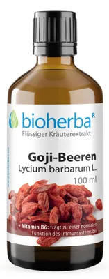 Produktbild von Bioherba Goji-Beeren Lycium barbarum L. Tropfen Tinktur 100 ml