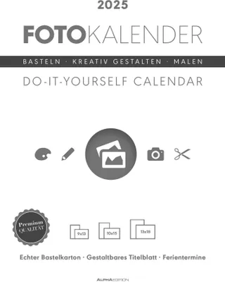 Produktbild von Foto-Bastelkalender weiß 2025 - 21 x 29,7 -  Do it yourself
