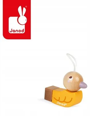 Produktbild von Janod Holz-Vogelpfeife Gelb-Orange Musikalisches Spielzeug