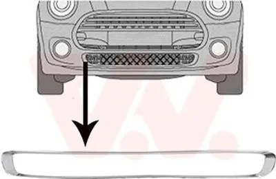 Produktbild von VAN WEZEL 0518599 Rahmen Kühlergrill Kühlergitter für MINI Schrägheck (F56) Chrom