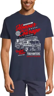 Produktbild von Herren Grafik T-Shirt Ehre und Mut - Feuerwehren der Vereinigten Staaten widmen sich – Honour And Courage - Firefighters United States Dedications