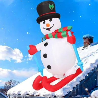 Produktbild von Famanu Aufblasbarer Weihnachts-Schneemann - Innen und Außen