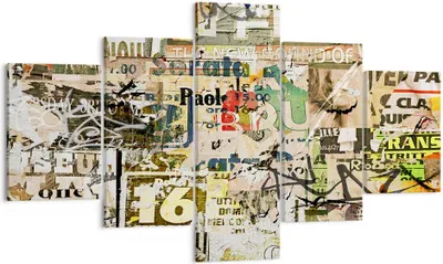 Produktbild von Bild auf Leinwand - Leinwandbild - Graffiti modern - 125x70cm - Wand Bild - Wanddeko - Wandbilder - Leinwanddruck - Bilder - Kunstdruck - Wanddekoration - Leinwand bilder - Wandkunst - EA125x70-3520