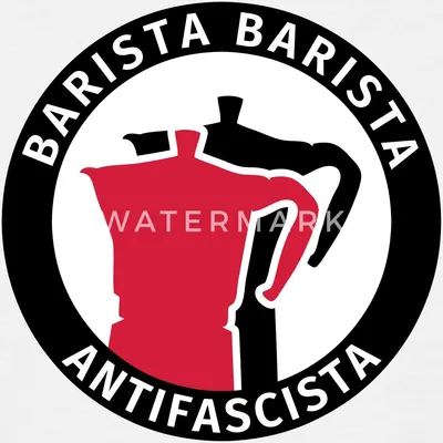 Produktbild von Spreadshirt Barista Barista Antifascista Männer T-Shirt, 4XL, Weiß