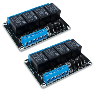 Productafbeelding van Relais Module - Uitbreidingskaart Schakelmodule - Projecten Sturen - Optocoupler Isolatie - 4 Kanaals - Blauw