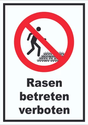 Produktbild von Rasen betreten verboten Schild A1 (594x841mm)