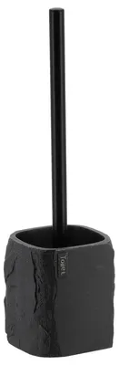 Produktbild von Paola-wc-bürste aus eckigem polyresin mit steineffekt - schwarz - Tendance