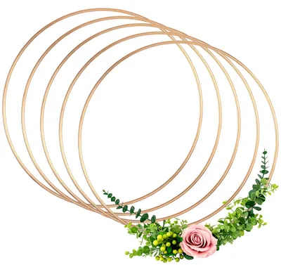 Metallringe 20 cm, 5 Stück, Roségold, für Traumfänger & DIY