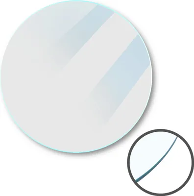 Produktbild von HOOZ Glasplatte für Kaminofen und Tischplatte in Ø40cm ESG Sicherheitsglas Klarglas