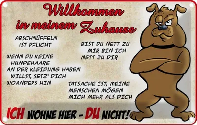 Produktbild von vianmo Blechschild 20x30 cm Hund Ich wohne hier Du nicht Tier Haustier