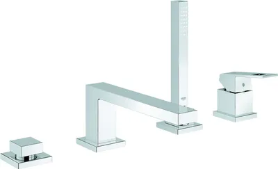Image de Grohe Einhandmischer Wanne Eurocube 4-Loch-WRM m Ausl u Stabhandbr. chrom