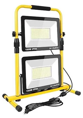 Zdjęcie produktu dla Reflektor LED budowlany 2X100W 20000LM oświetlenie warsztat plac budowy