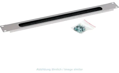 Produktbild von Triton 19" 1HE Durchführungsplatte mit Bürste 1HE, grau