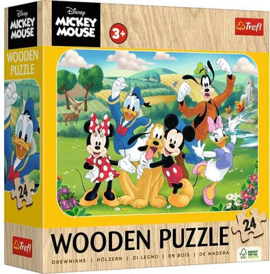 Produktbild von Trefl - Puzzle Mickey Mouse wooden - 1-39 dielov