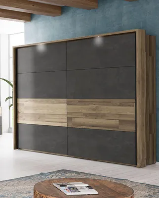 Produktbild von Schwebetürenschrank Ricciano in Eiche Beton grau 270 cm